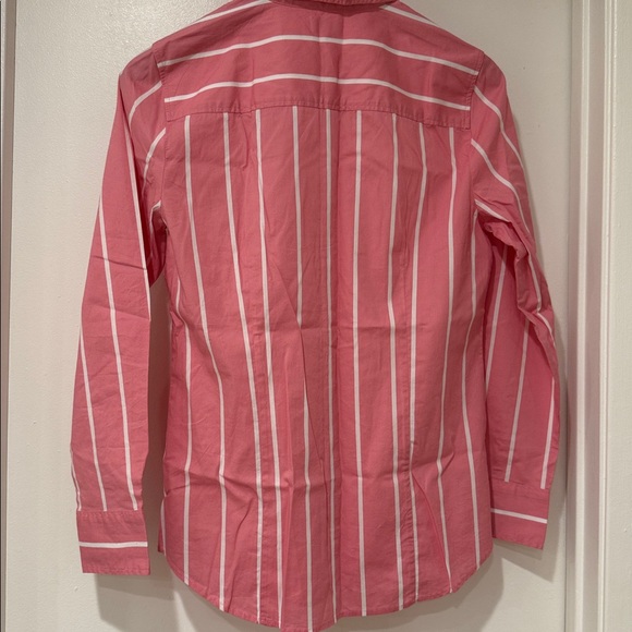 J. Crew Women’s Shirt in Pink and White Stripes Sz S - Picture 6 of 7